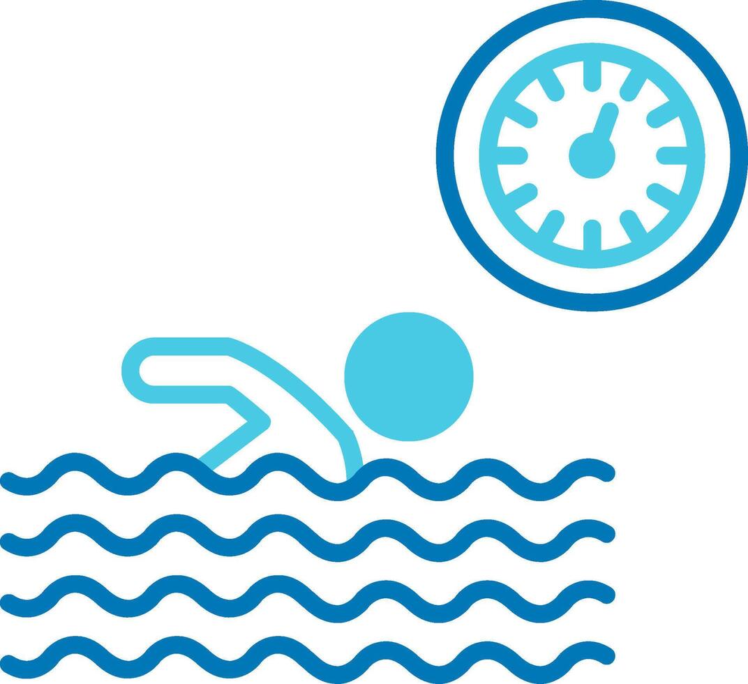 Best Time Blue Tone Icon vector