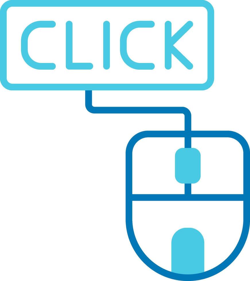 Click Blue Tone Icon vector