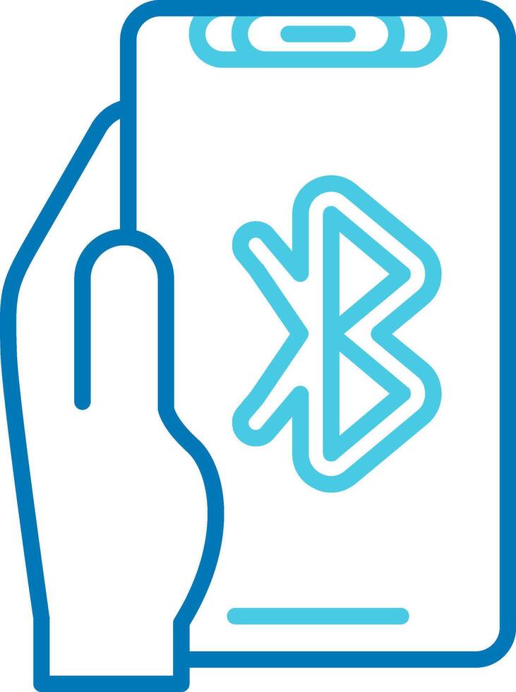 Bluetooth Blue Tone Icon vector