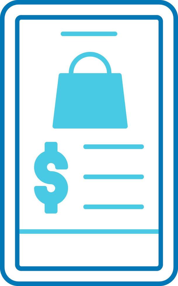 OnBlue Tone Shopping Blue Tone Icon vector