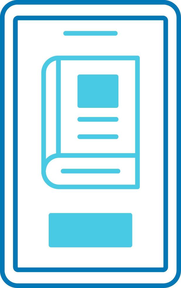 Reading App Blue Tone Icon vector