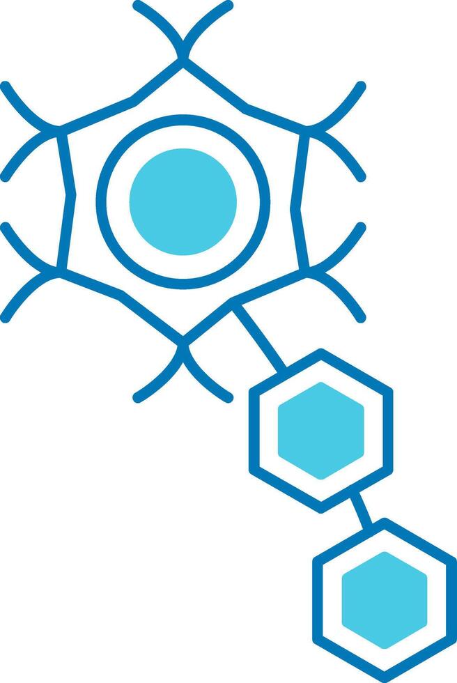 Neuron Blue Tone Icon vector