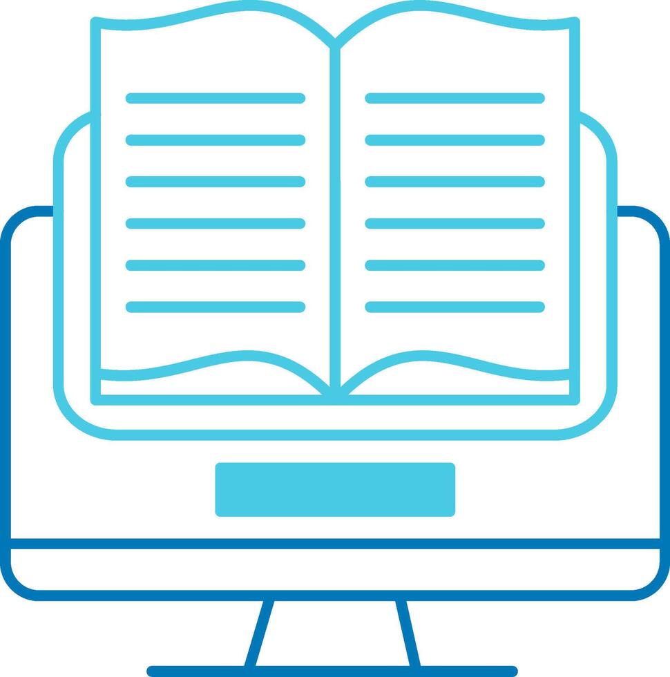 E Learning Blue Tone Icon vector