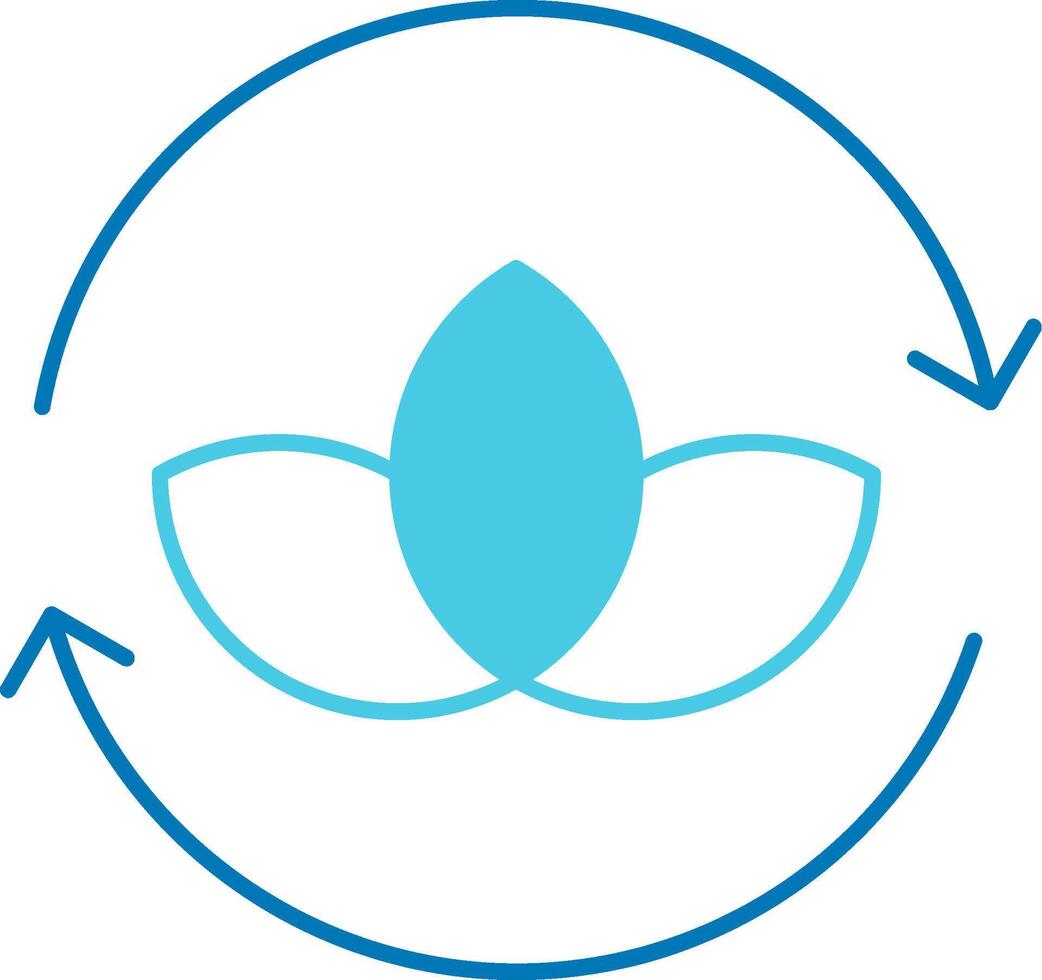 Zero Waste Blue Tone Icon vector