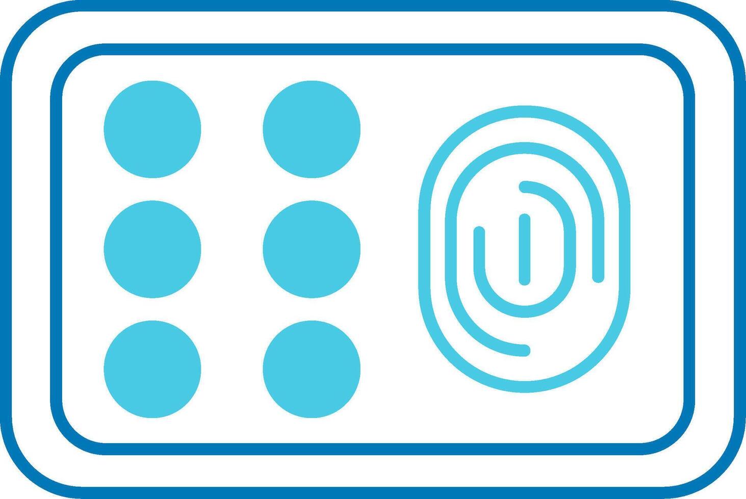 Password Blue Tone Icon vector