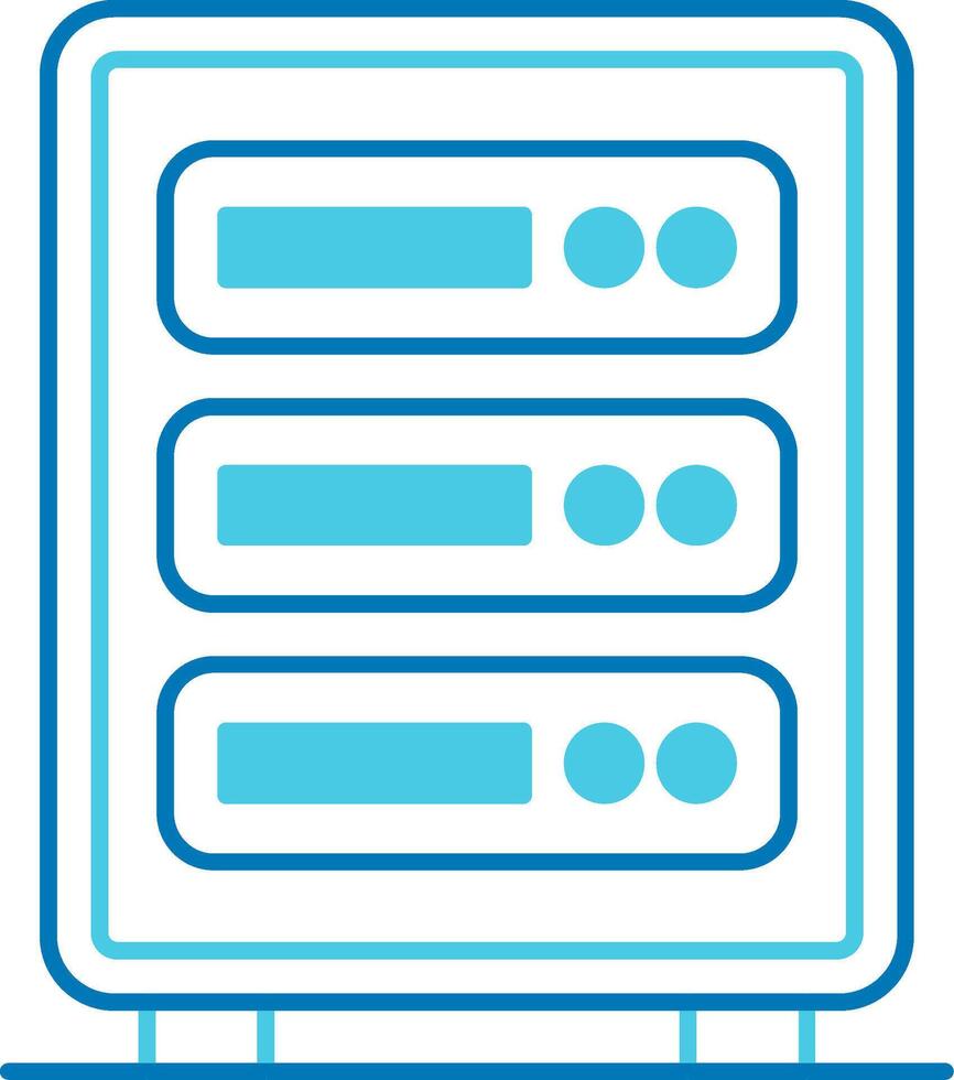 Server Blue Tone Icon vector