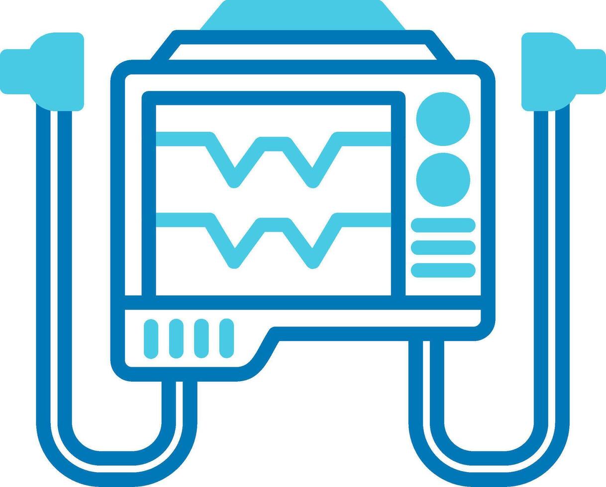 Defribillator Blue Tone Icon vector
