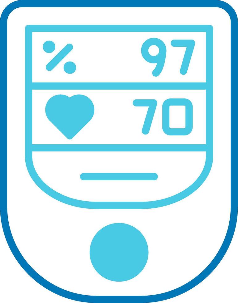 Pulse Oximeter Blue Tone Icon vector