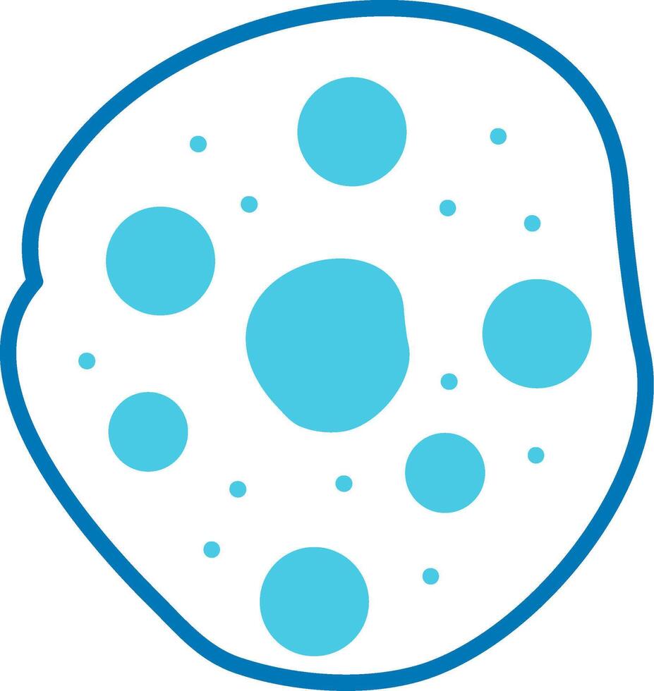 Schwann Cells Blue Tone Icon vector
