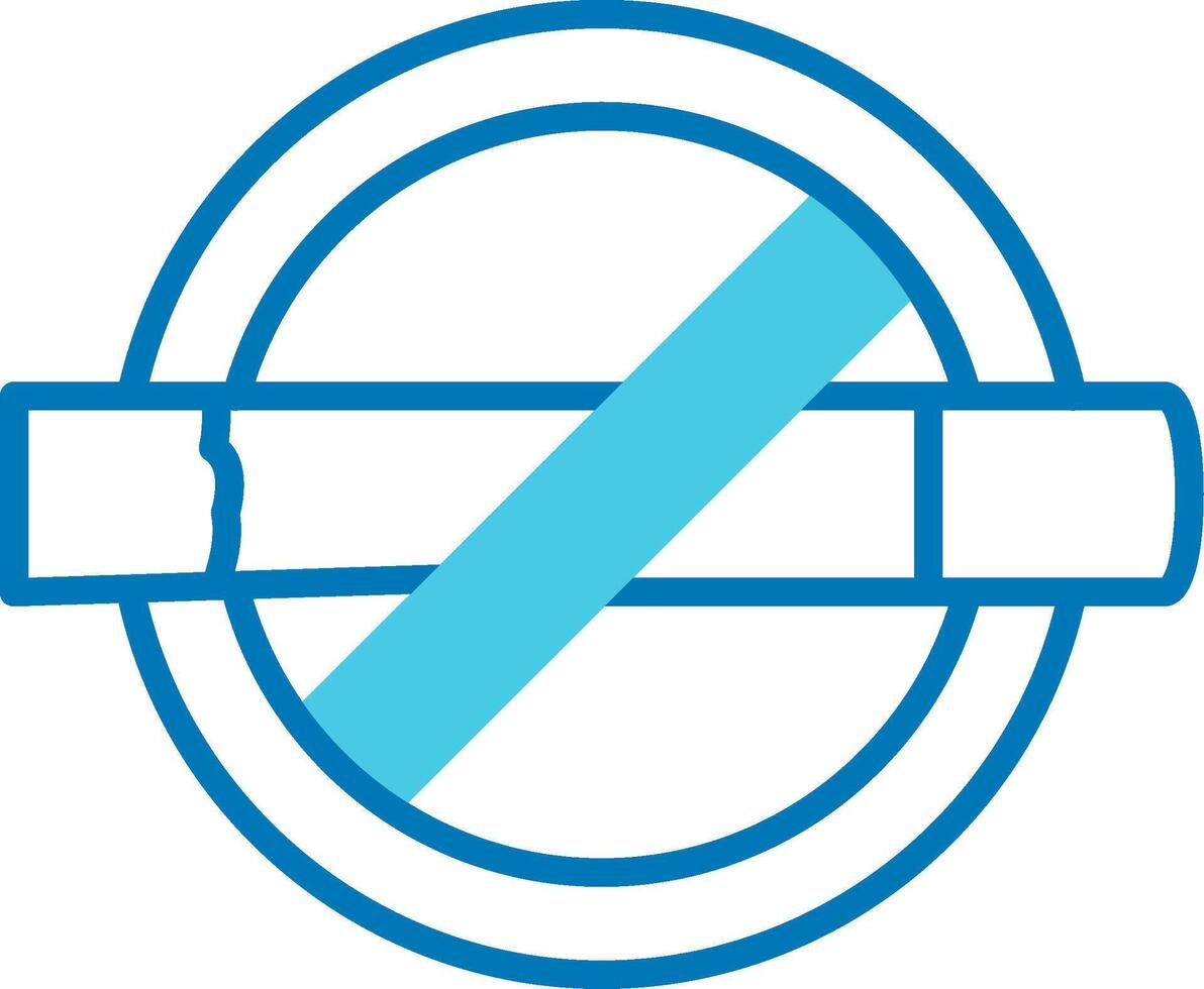 No Smoking Blue Tone Icon vector