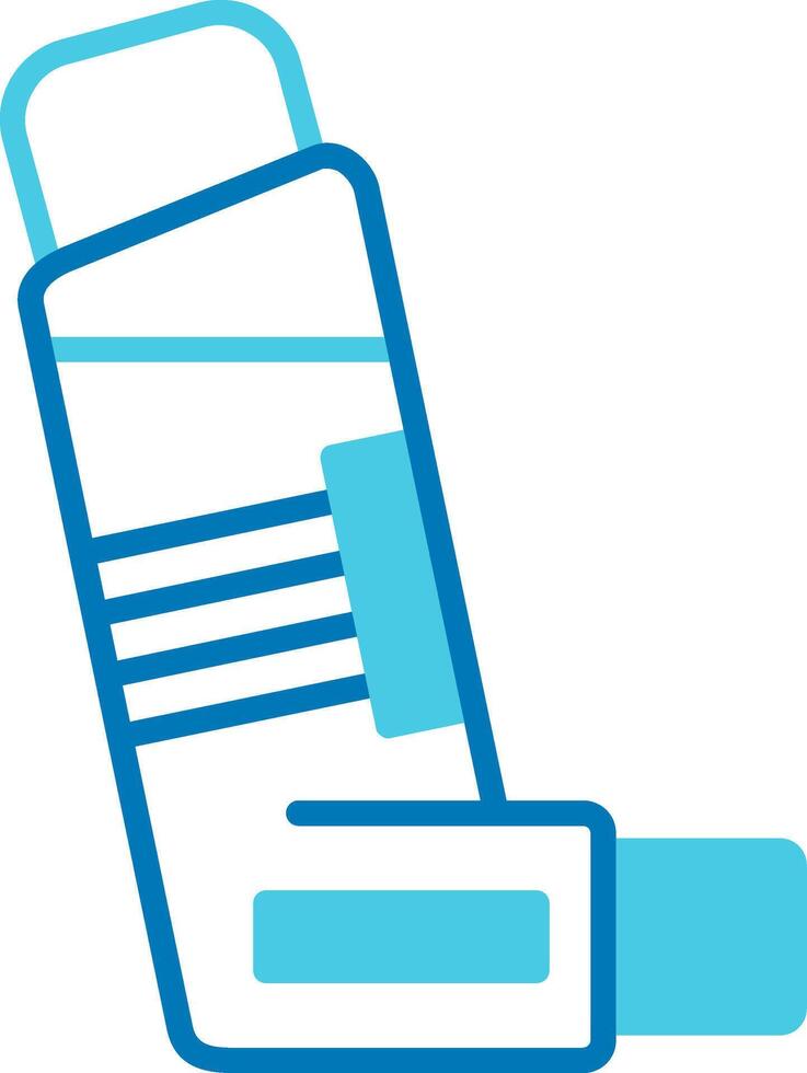 Inhaler Blue Tone Icon vector
