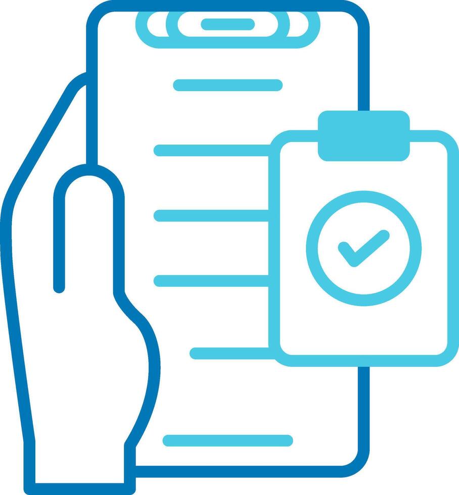 Check List Blue Tone Icon vector