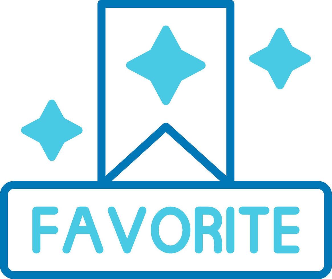 Favorite Blue Tone Icon vector