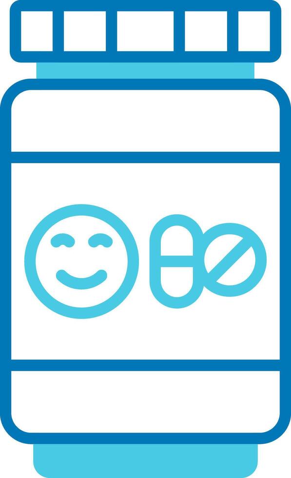 Antidepressant Blue Tone Icon vector