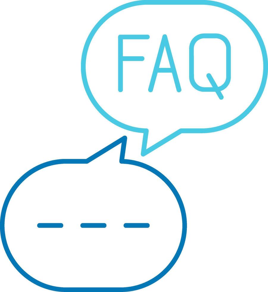 Faq Blue Tone Icon vector