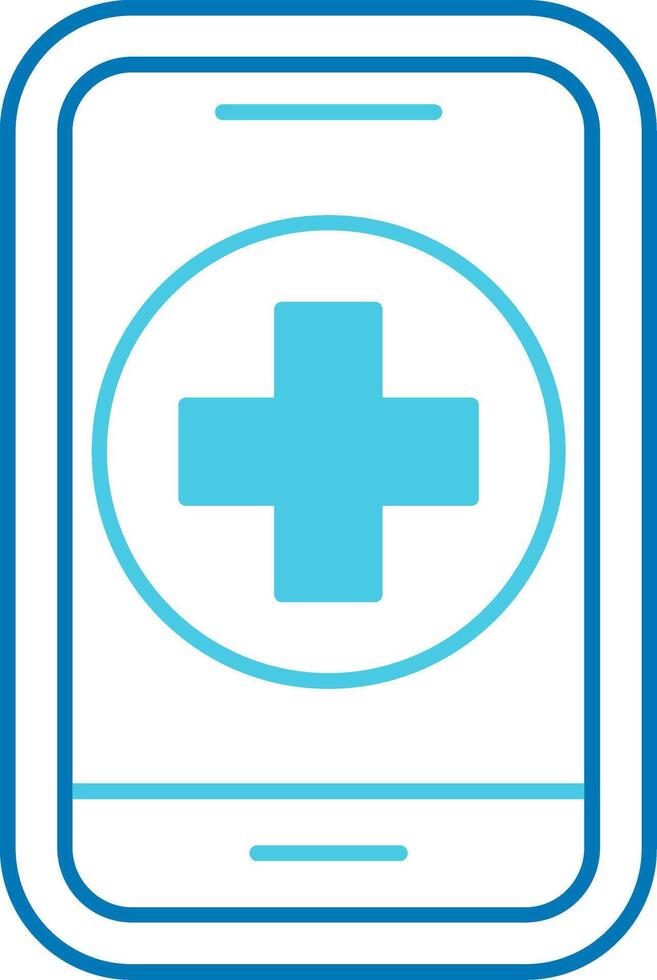 Mobile Phone Blue Tone Icon vector
