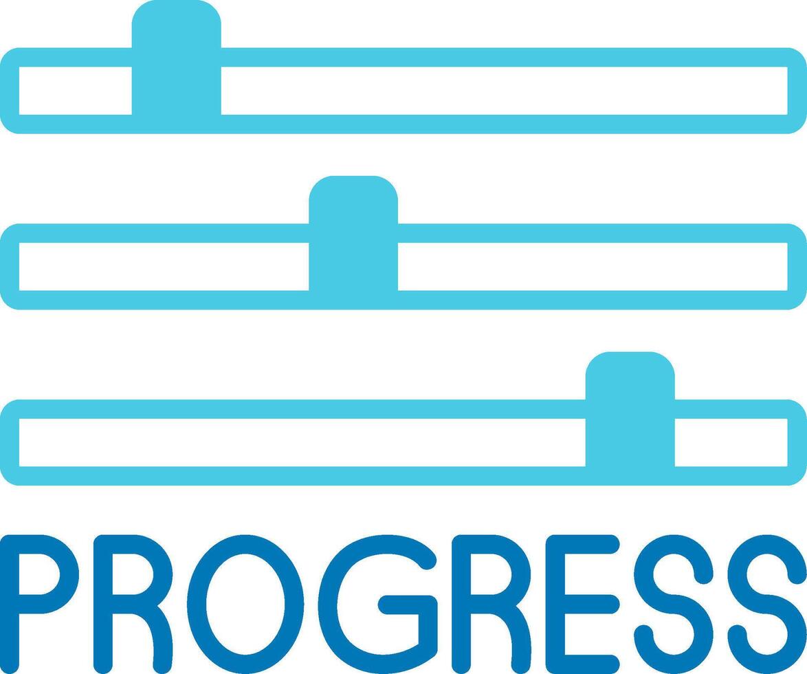 Progress Blue Tone Icon vector