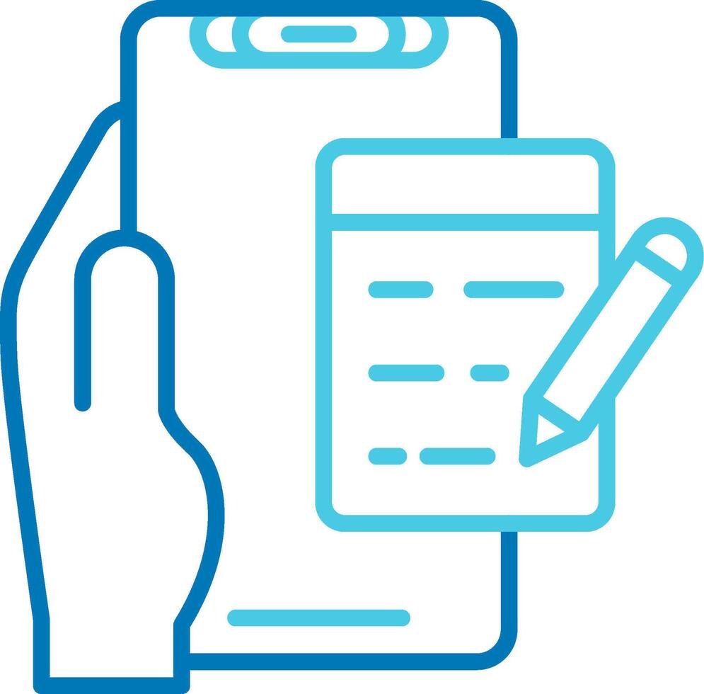 Edit Blue Tone Icon vector
