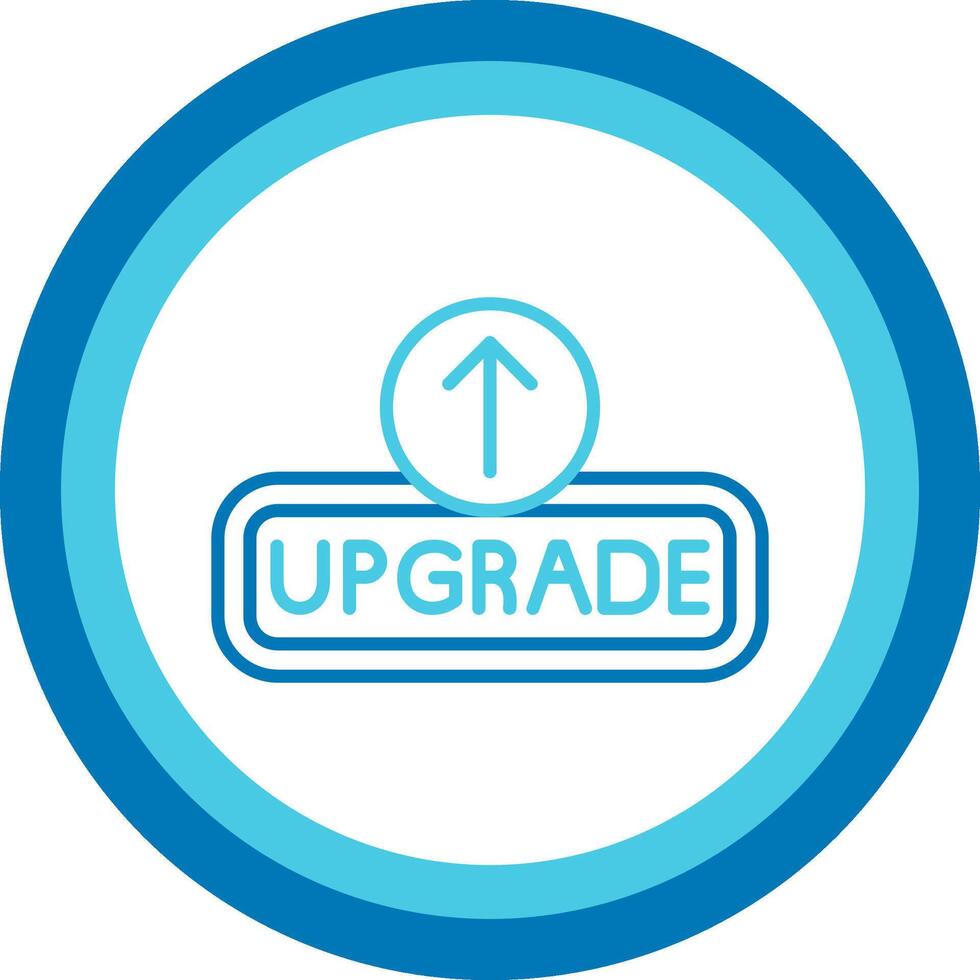 Upgrade Blue Tone Circle Icon vector