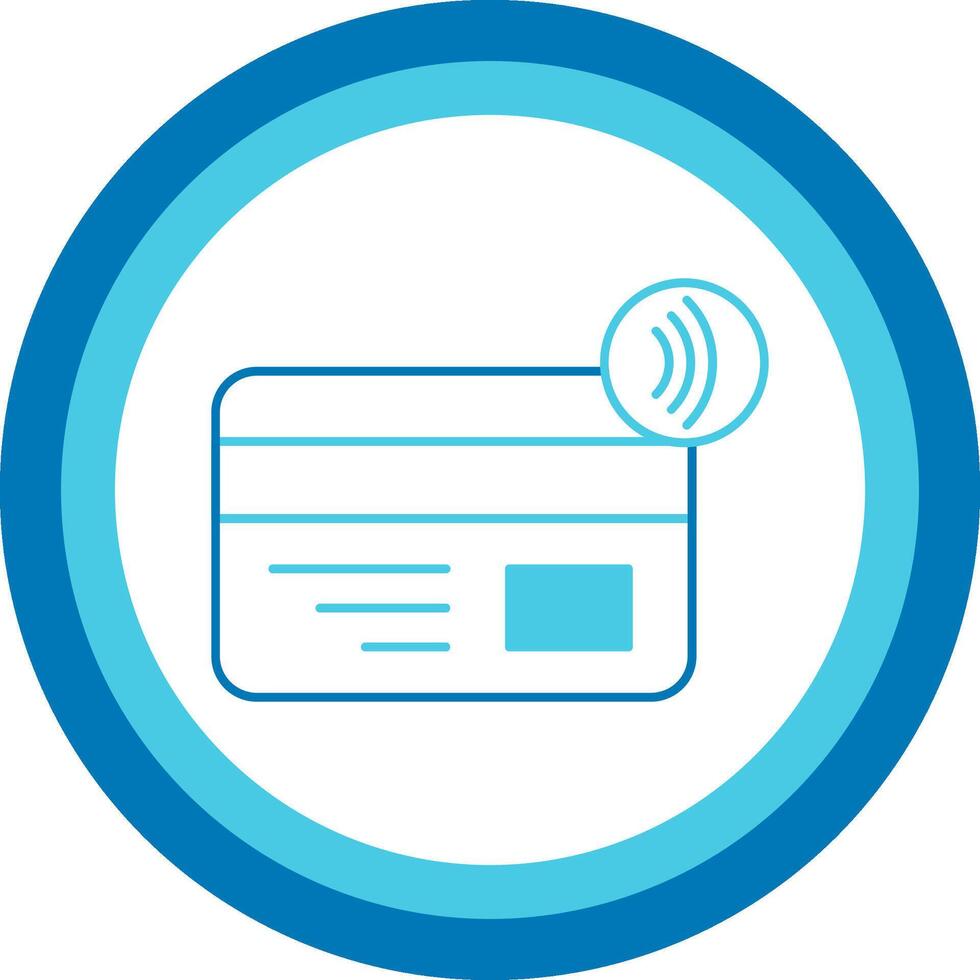 Nfc Payment Blue Tone Circle Icon vector