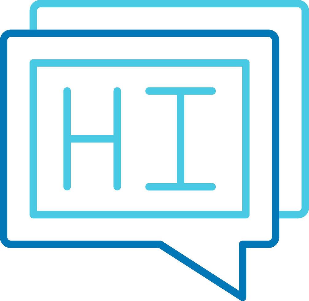 Hi Blue Tone Circle Icon vector