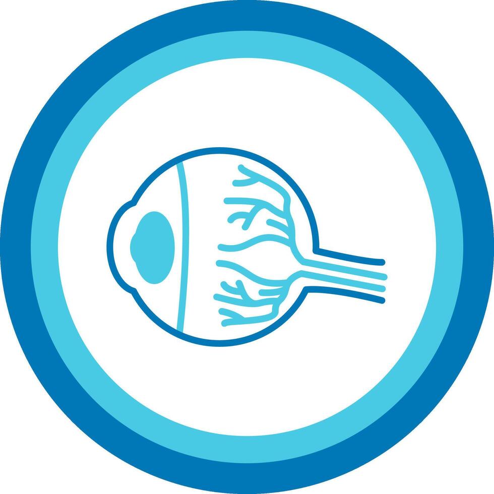 Eye Ball Blue Tone Circle Icon vector