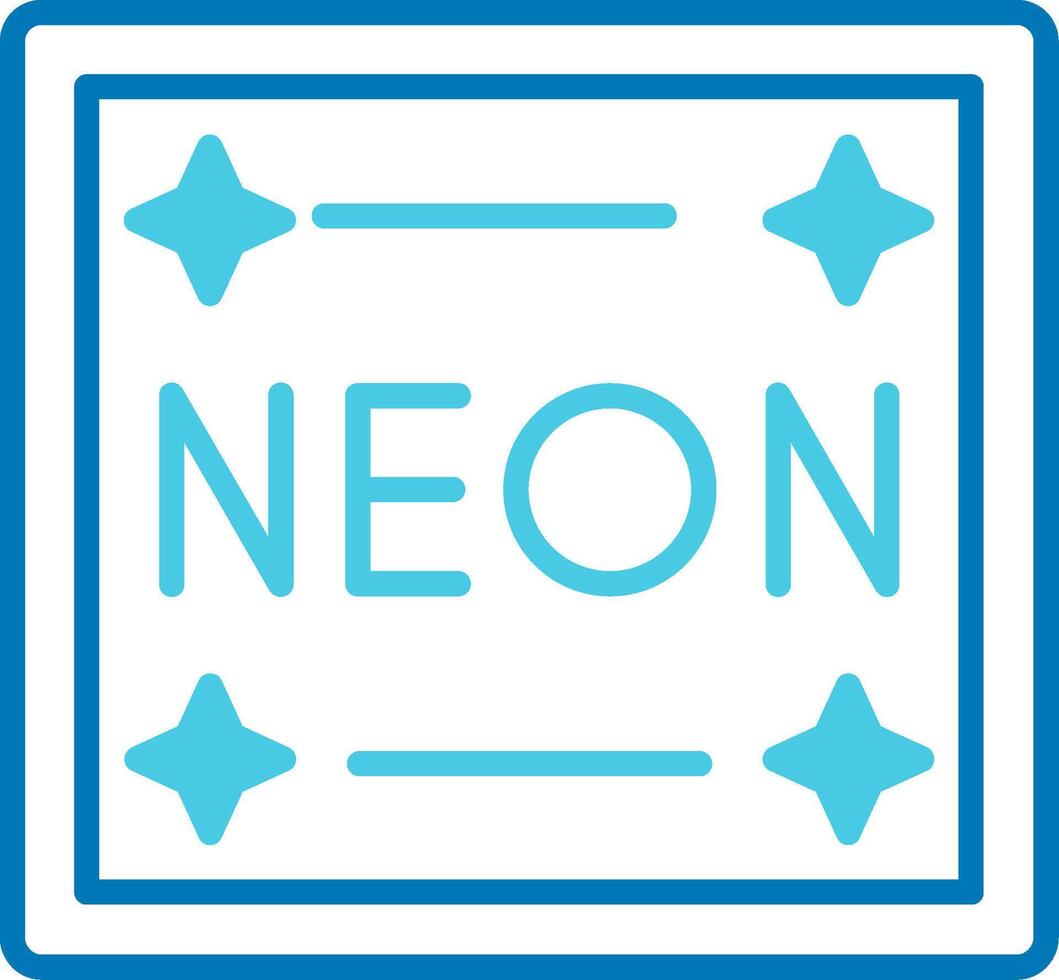 Neon Blue Tone Circle Icon vector