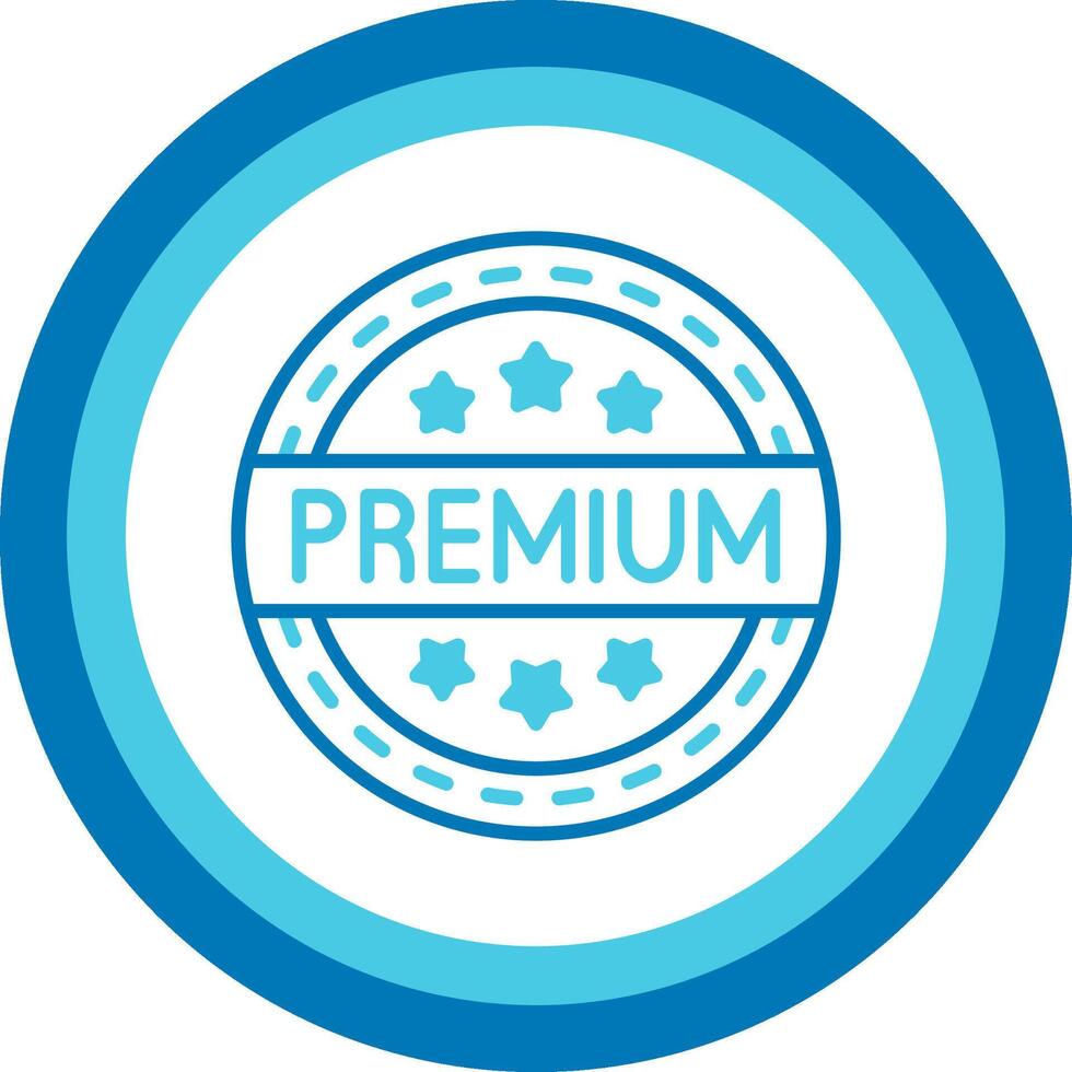 Premium Blue Tone Circle Icon vector