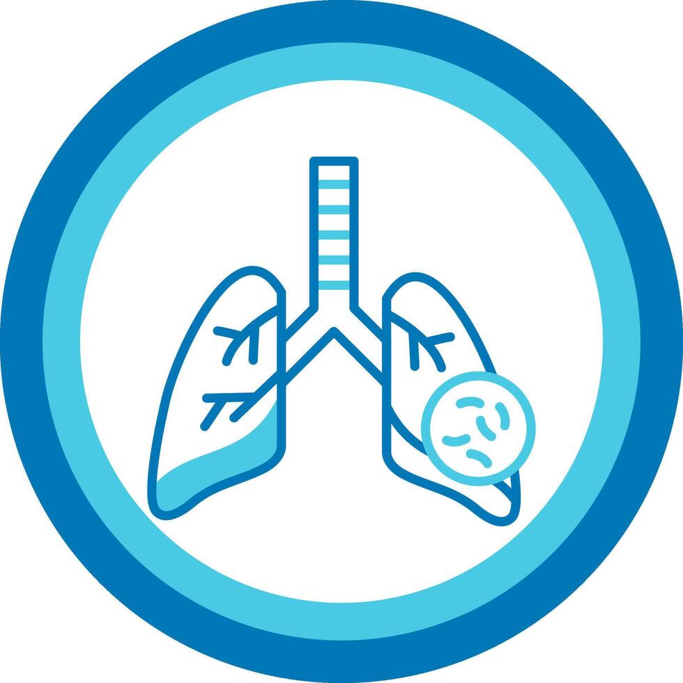 Tuberculosis Blue Tone Circle Icon vector