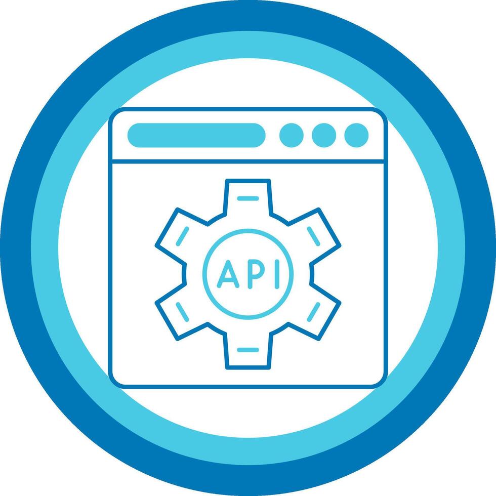 Api Blue Tone Circle Icon vector
