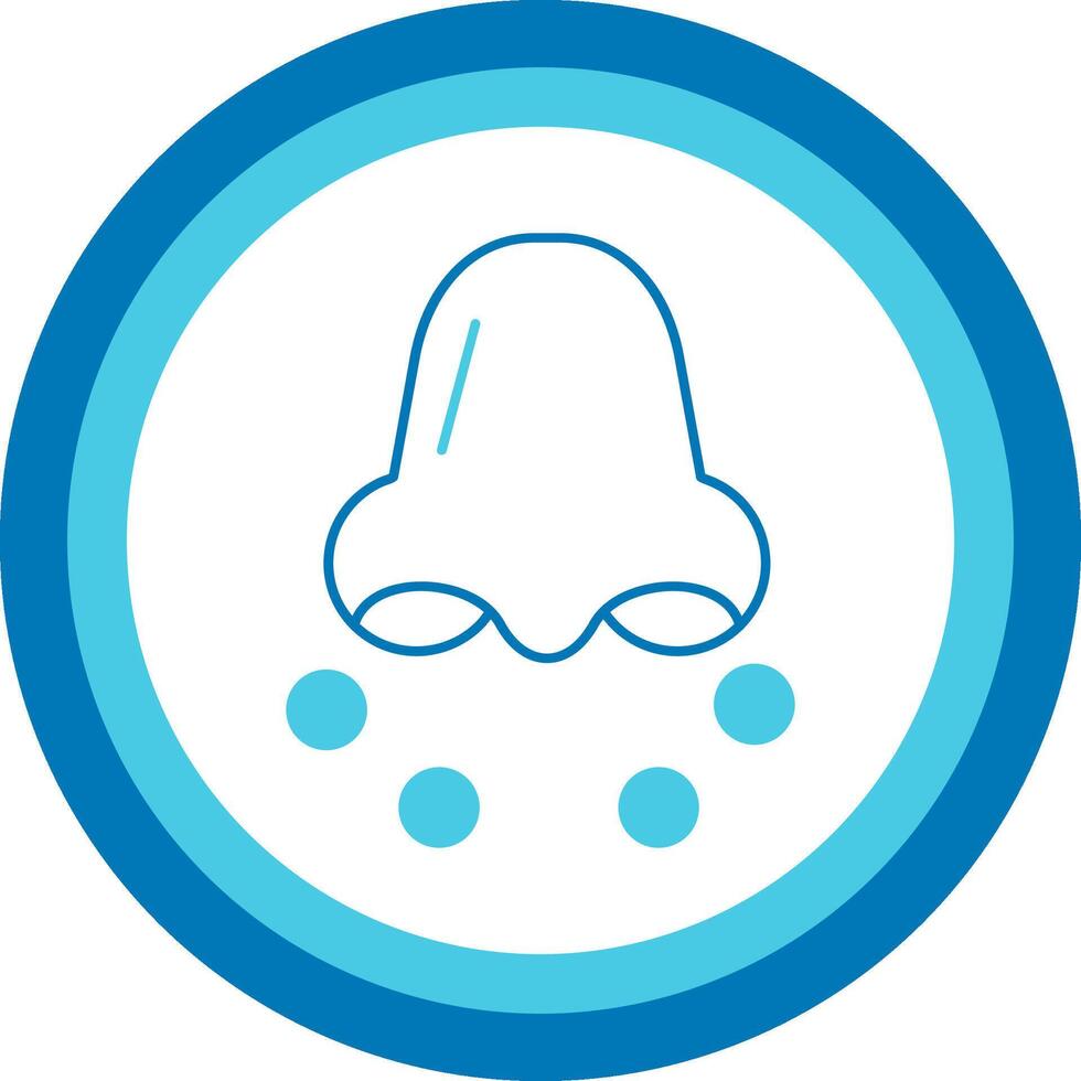 Pollen Allergy Blue Tone Circle Icon vector