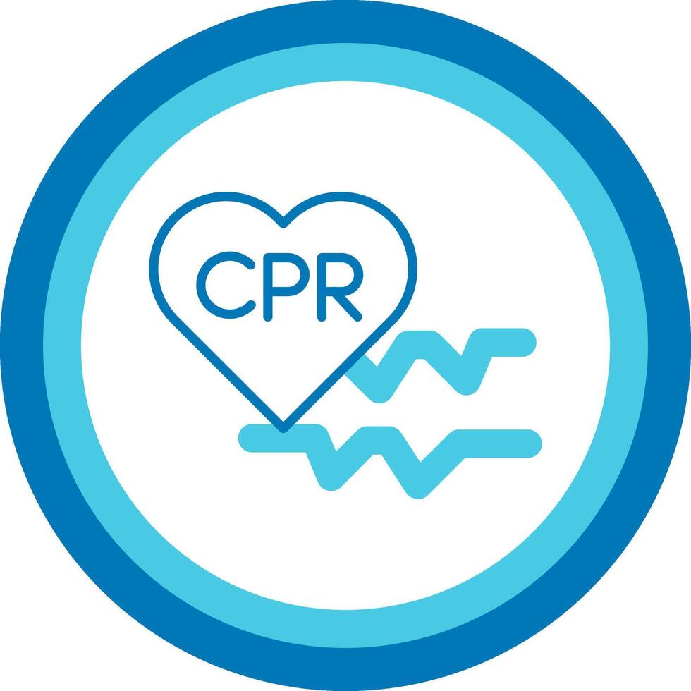 Cpr Blue Tone Circle Icon vector