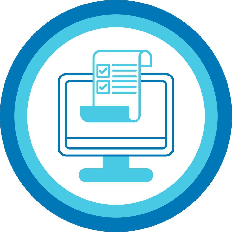 Brief Blue Tone Circle Icon vector