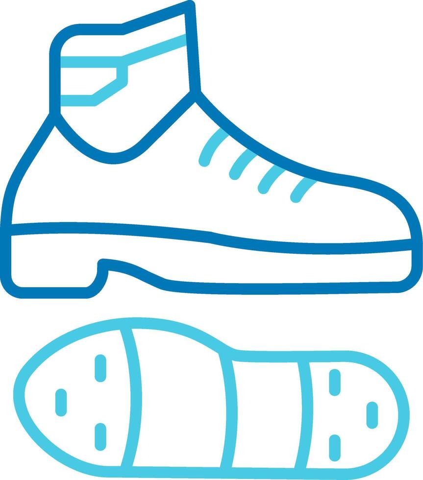 Tap Shoes Blue Tone Circle Icon vector