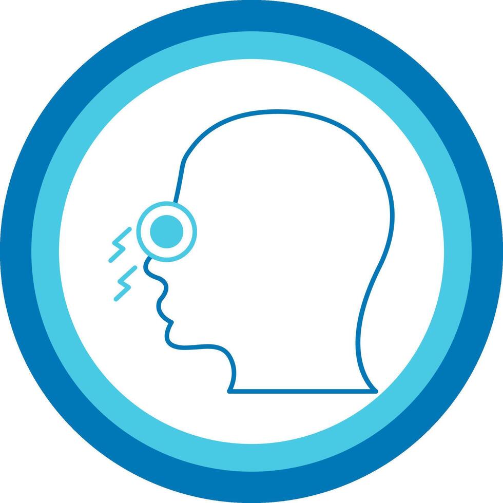 Congestion Blue Tone Circle Icon vector
