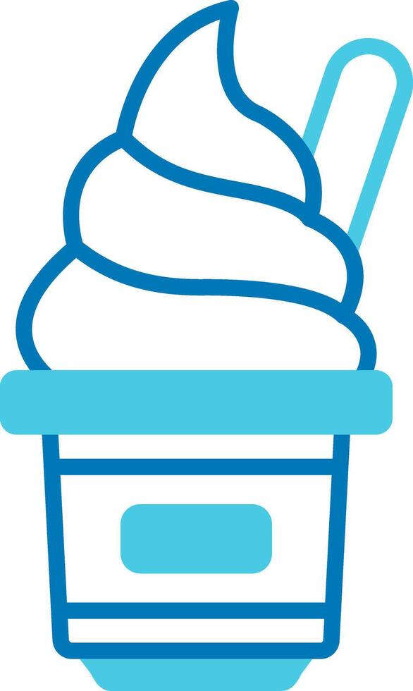 Ice Cold Blue Tone Circle Icon vector