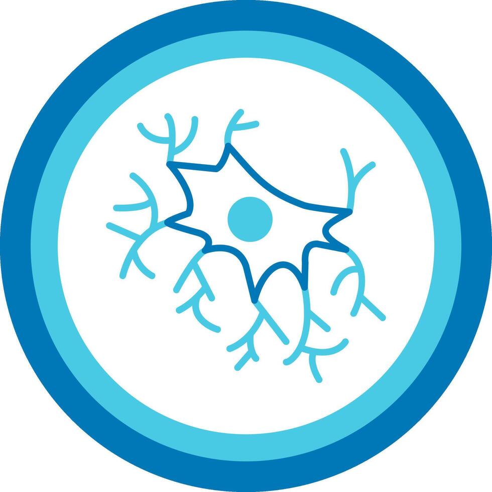 Astrocyte Blue Tone Circle Icon vector
