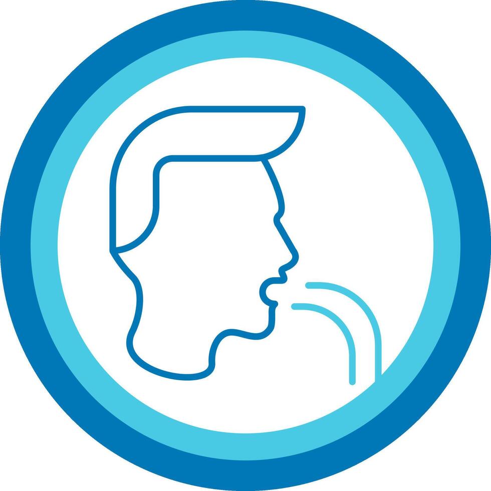 Nausea Blue Tone Circle Icon vector