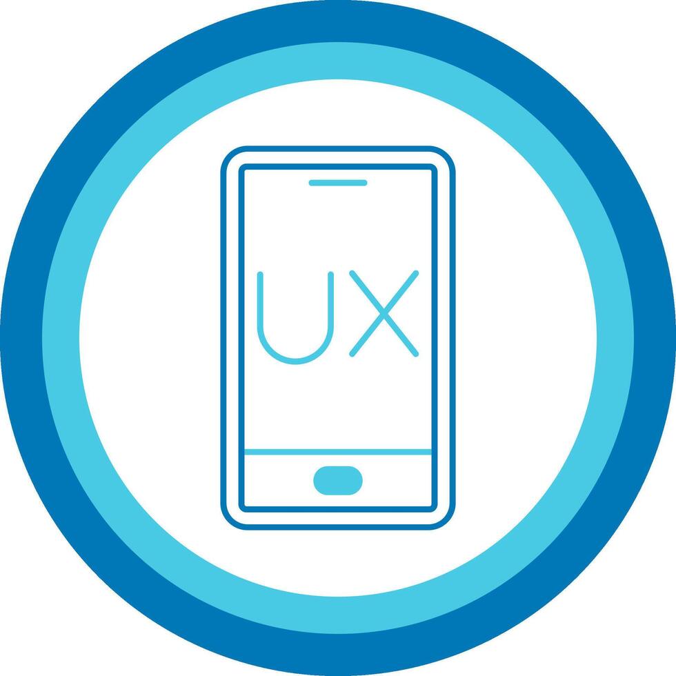 Ux Design Blue Tone Circle Icon vector