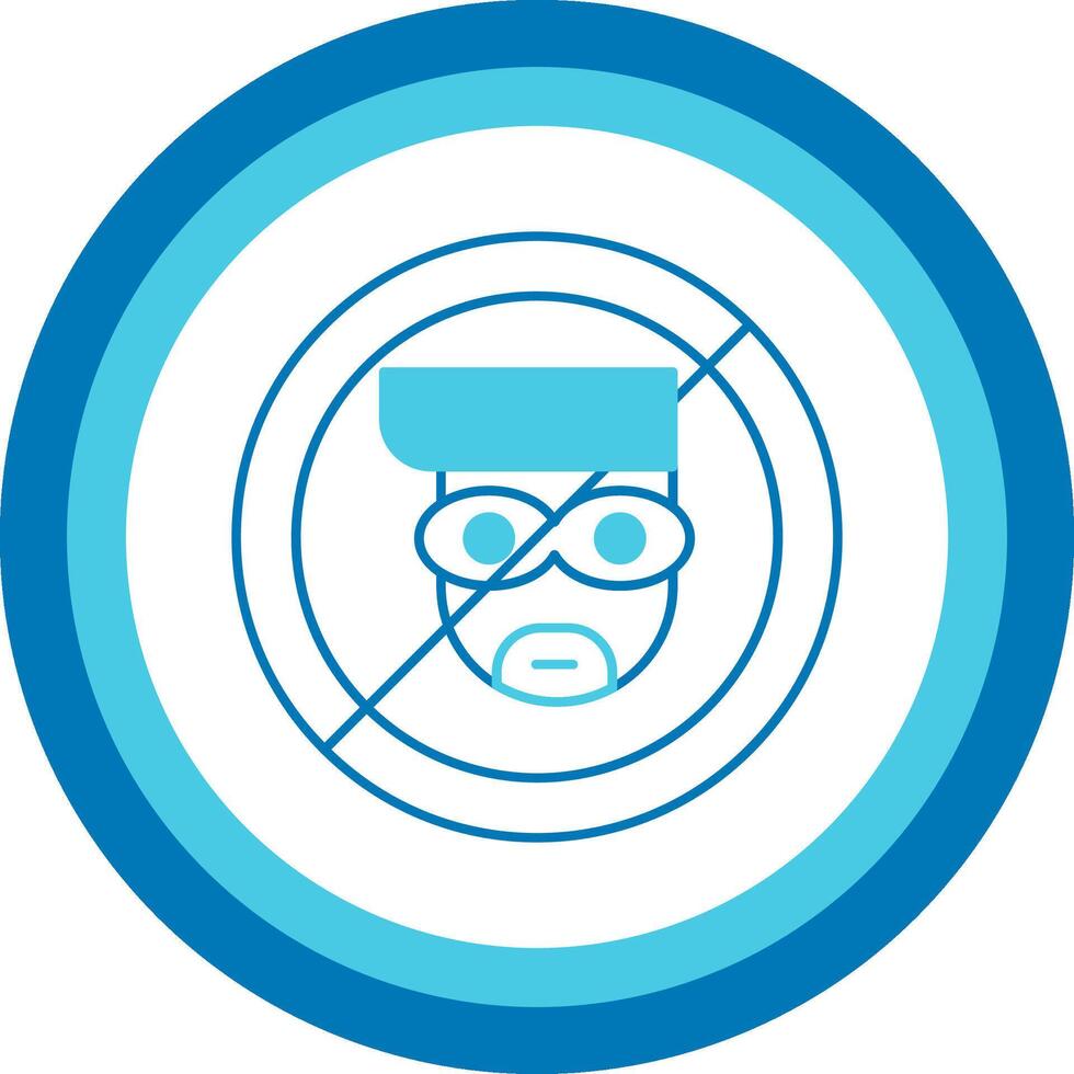 Anti Theft Blue Tone Circle Icon vector
