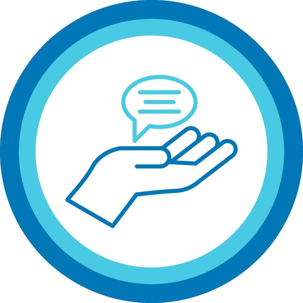 Advice Blue Tone Circle Icon vector