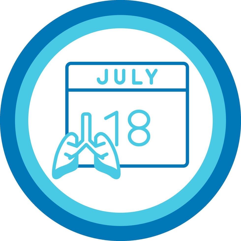 Tuberculosis Day Blue Tone Circle Icon vector