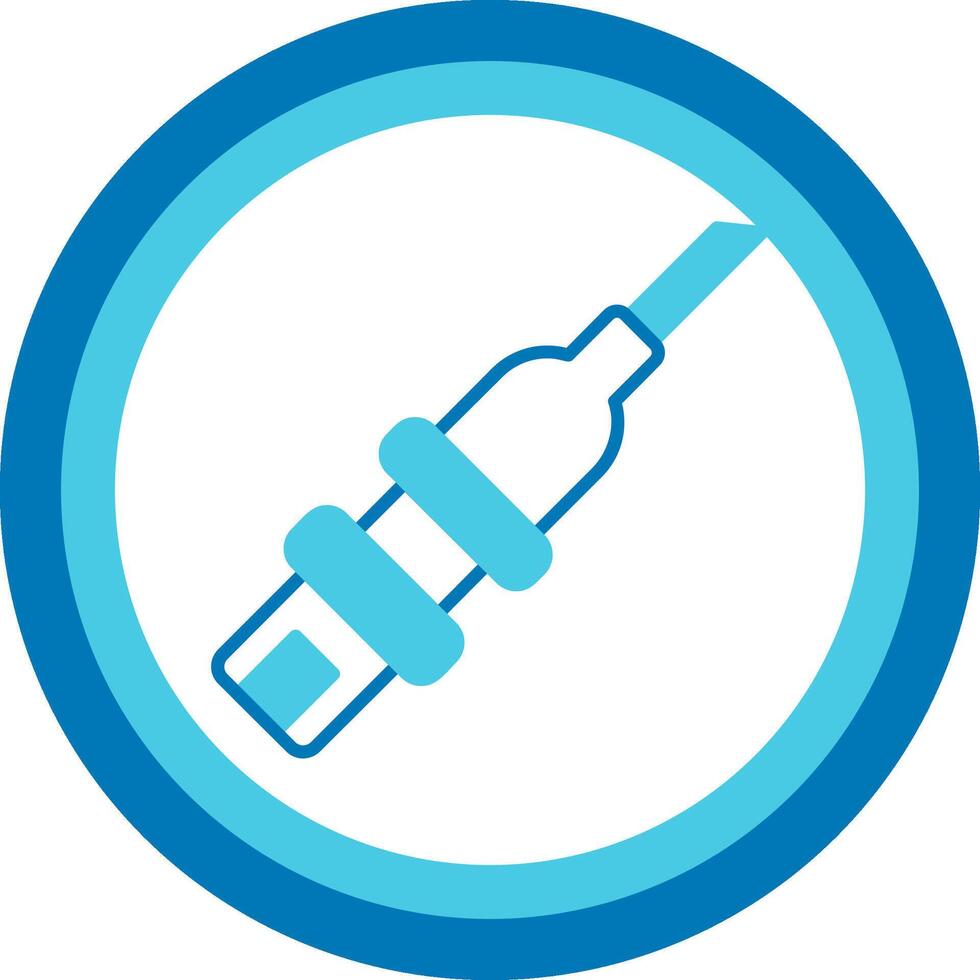 Catheterization Blue Tone Circle Icon vector