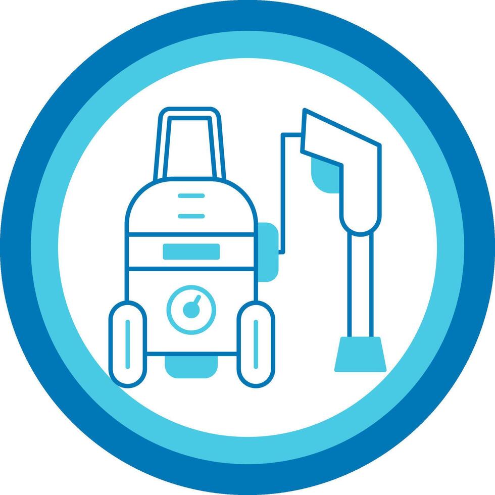 Power Wash Blue Tone Circle Icon vector