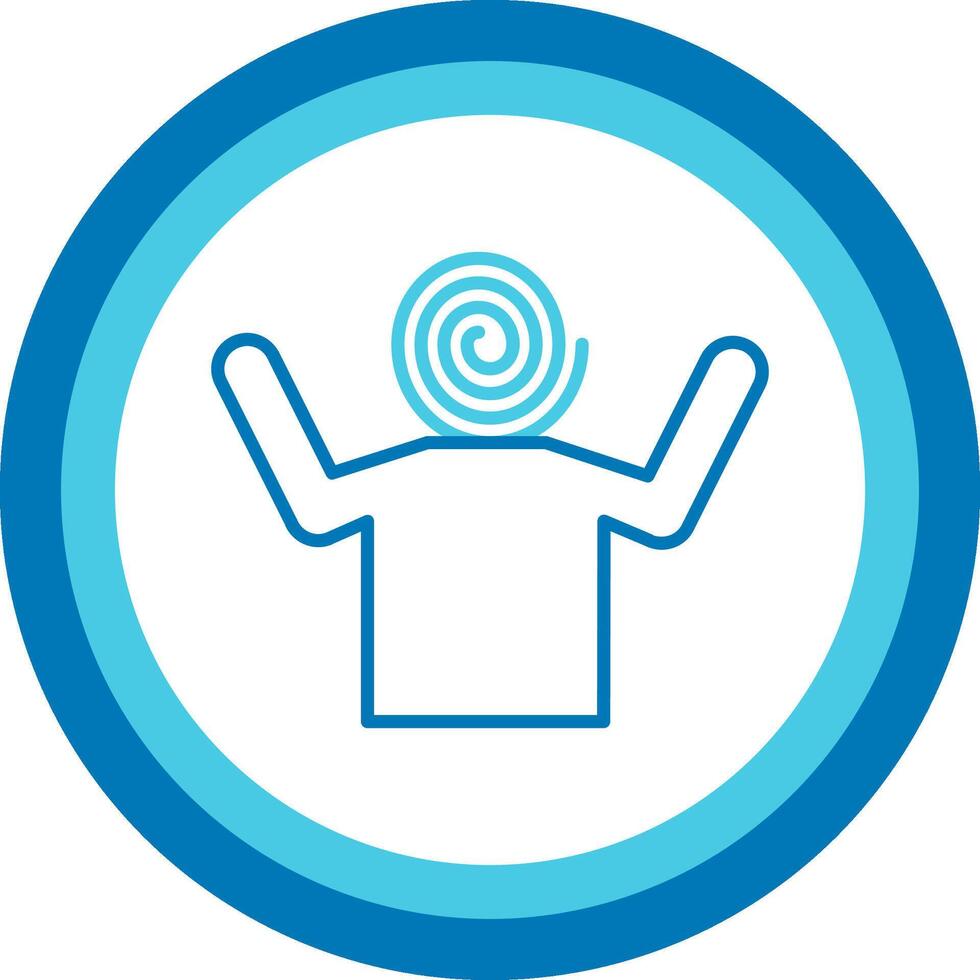 Hallucination Blue Tone Circle Icon vector