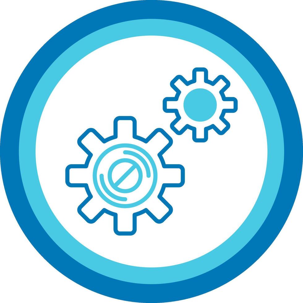 Disruption Blue Tone Circle Icon vector