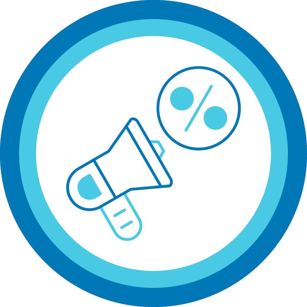 Promotion Blue Tone Circle Icon vector