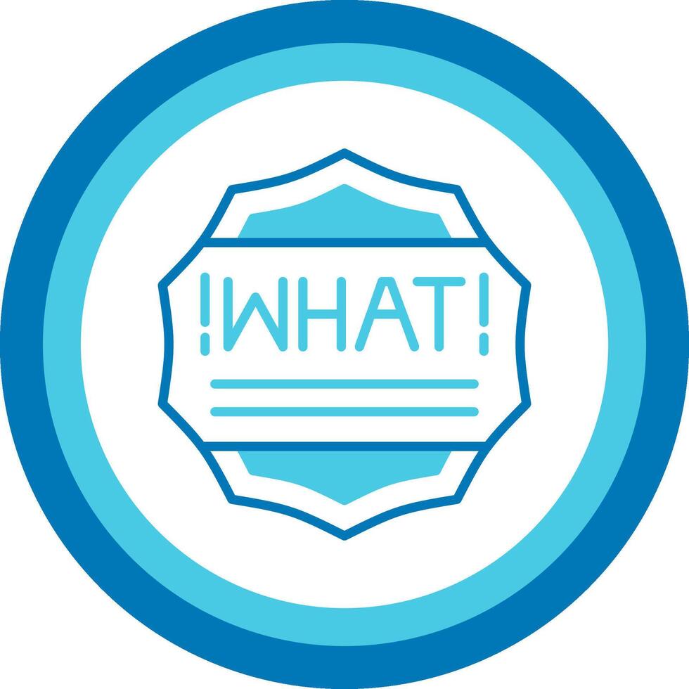 What Blue Tone Circle Icon vector