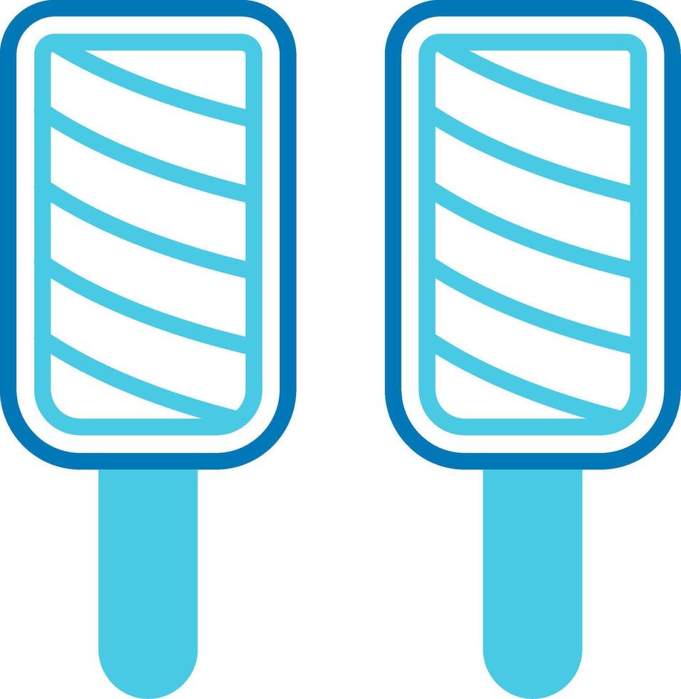 Popsicle Blue Tone Circle Icon vector
