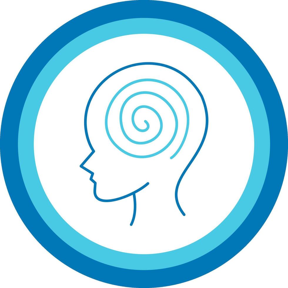 Hallucination Blue Tone Circle Icon vector